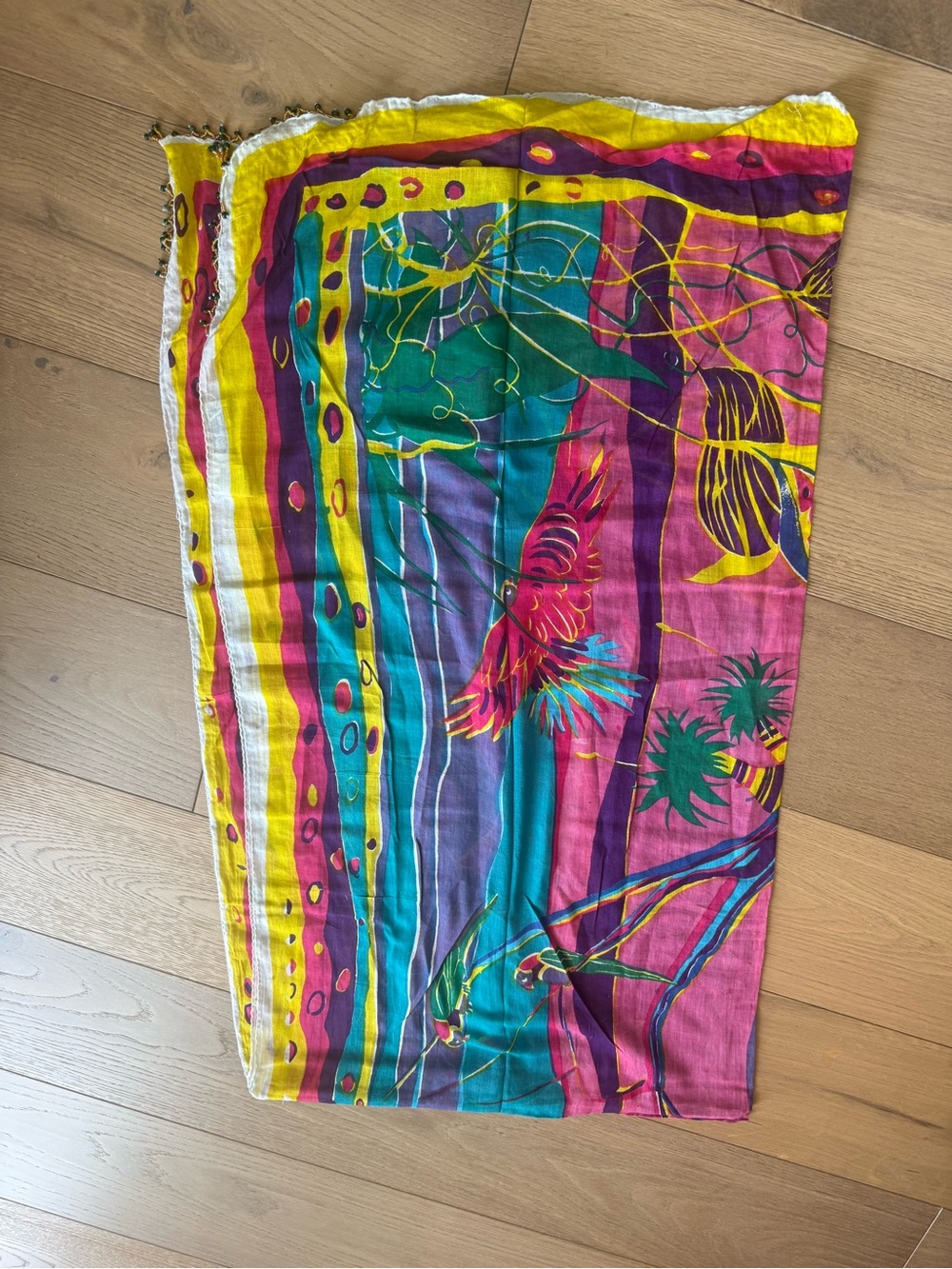 Jasmine K.V.M Tropical Parrot Scarf - Multicolor